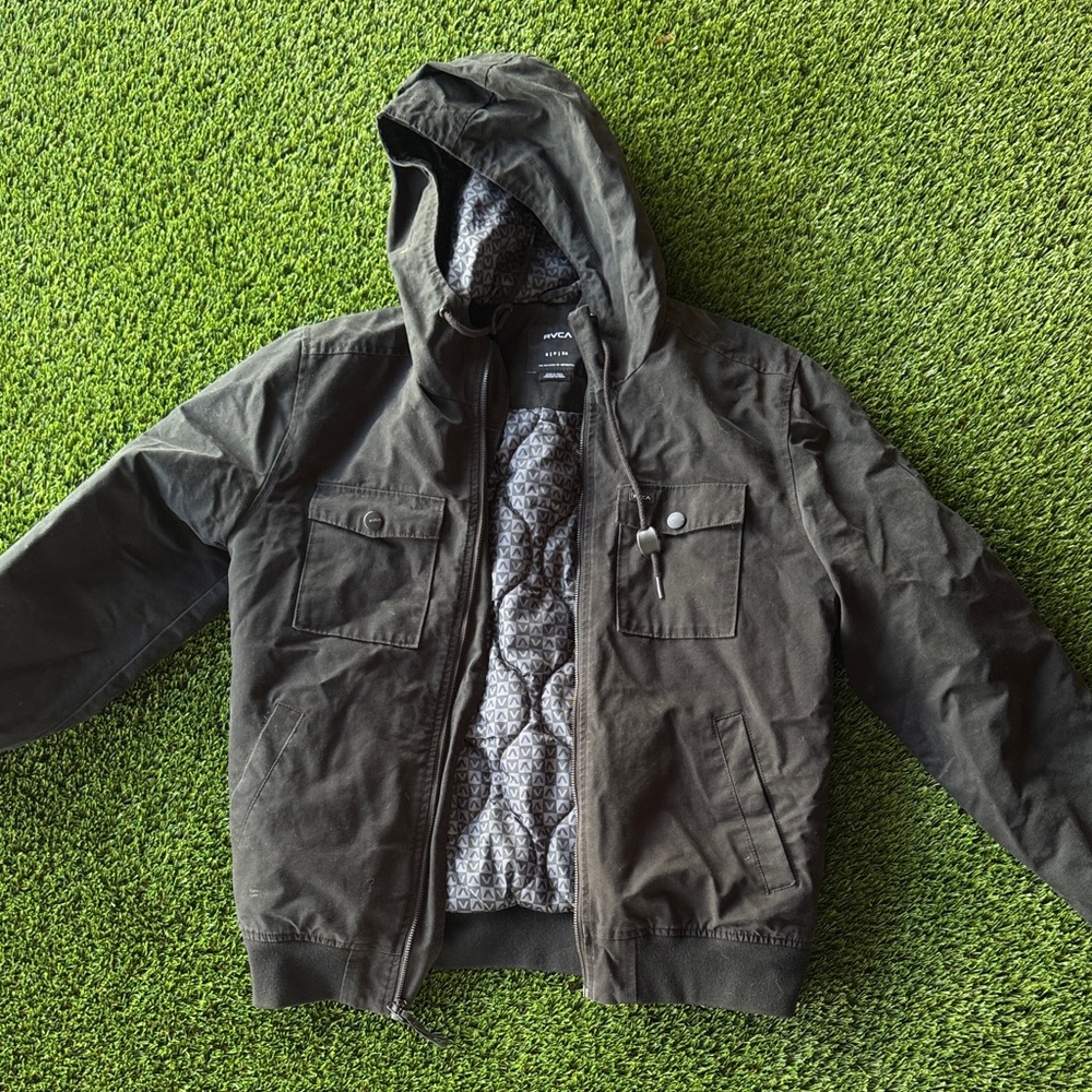 RVCA Dark Gray Hooded Jacket